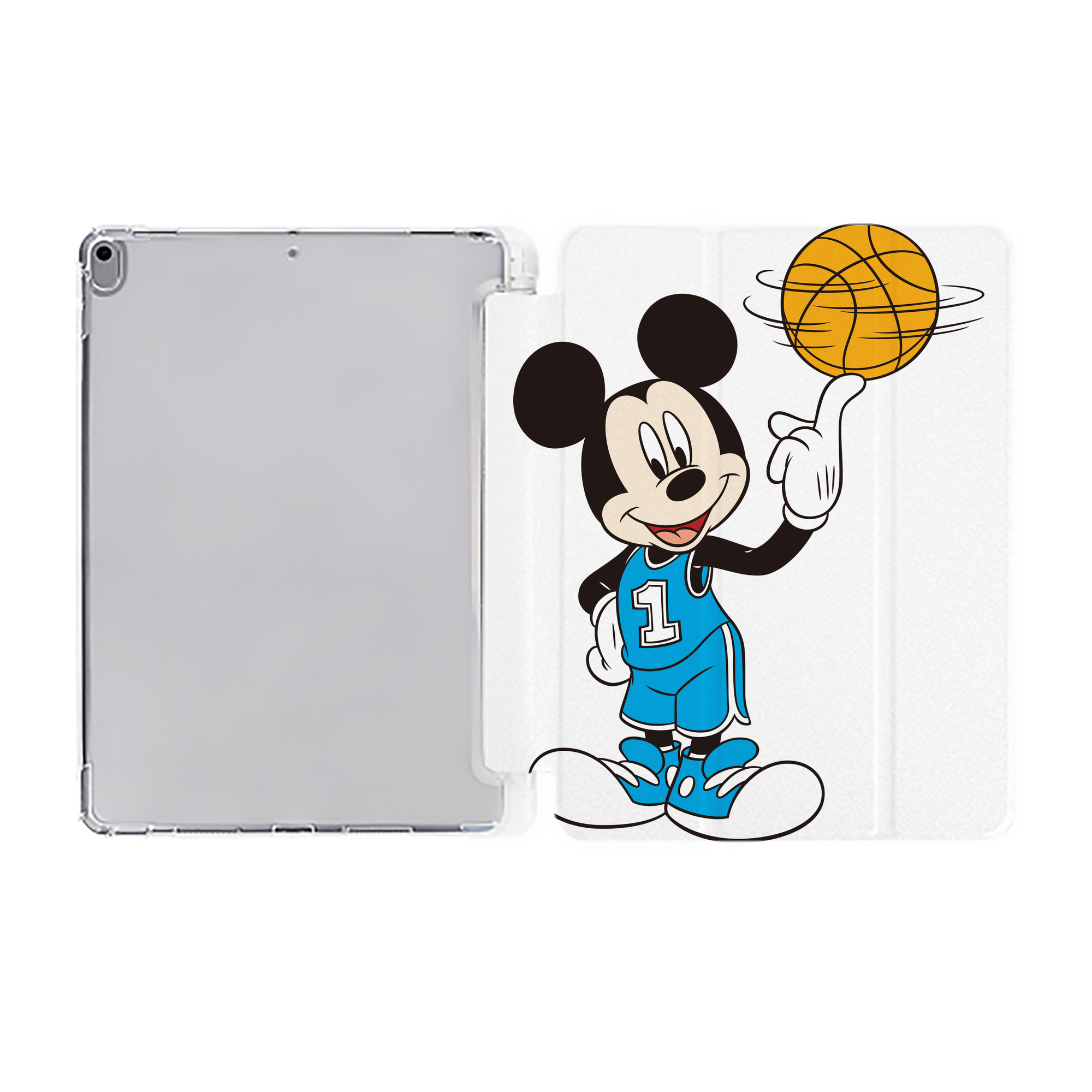 ミッキーマウス Mickey Mouse IPad ケース ペン収納付き 三つ折りスタンド PUレザー×シリコン 対応機種9.5/10.5/10.9インチ